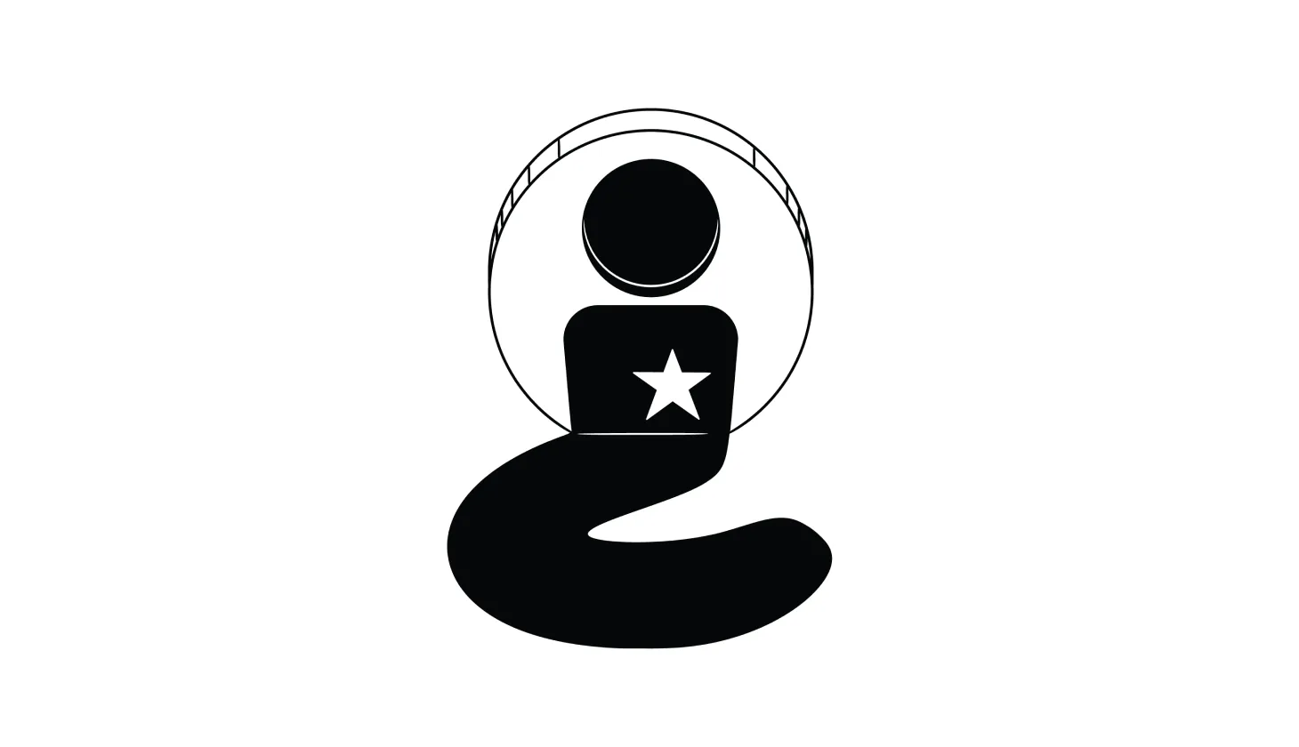 Illustration of a question mark made out of an online profile icon 