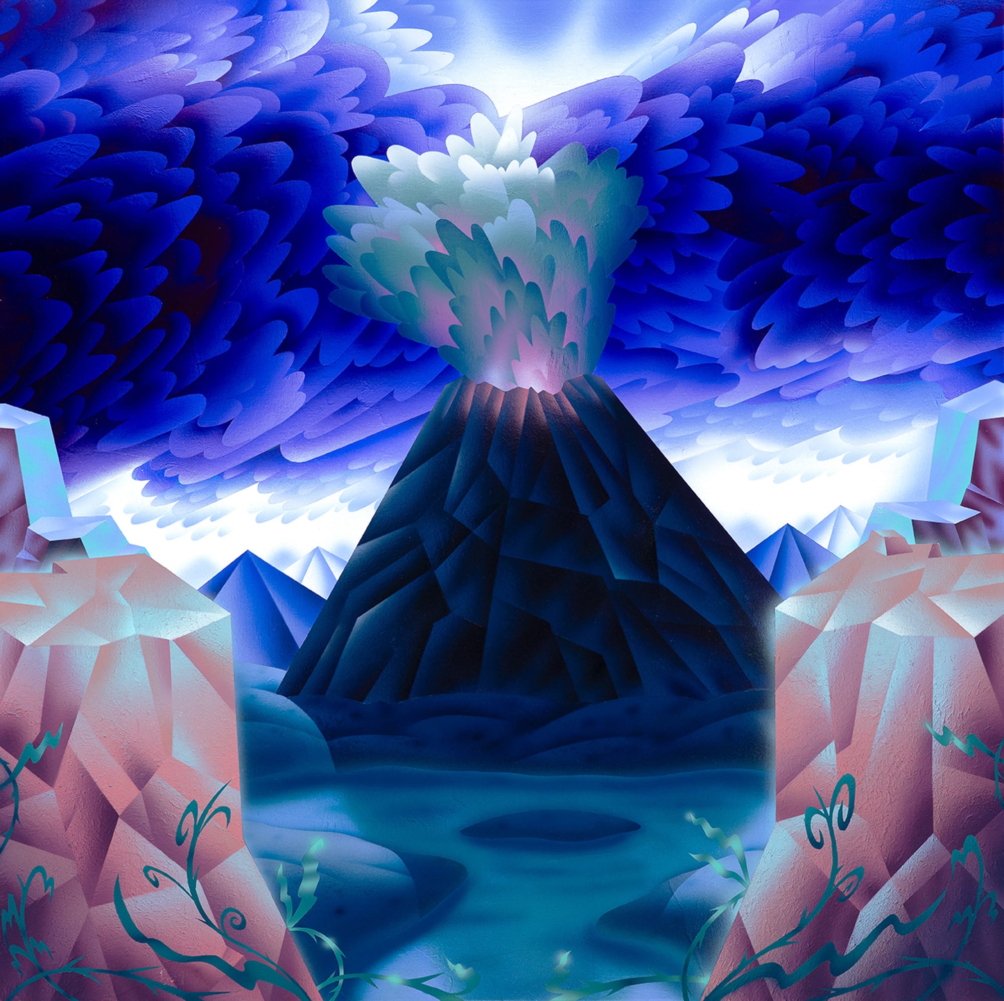 Michael Polakowski, Creation Myth (2025). Acrylic on canvas	36 in x 36 in. 