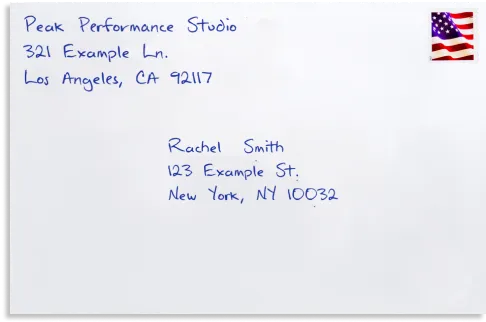 An example of a 4x6 printed postcard.