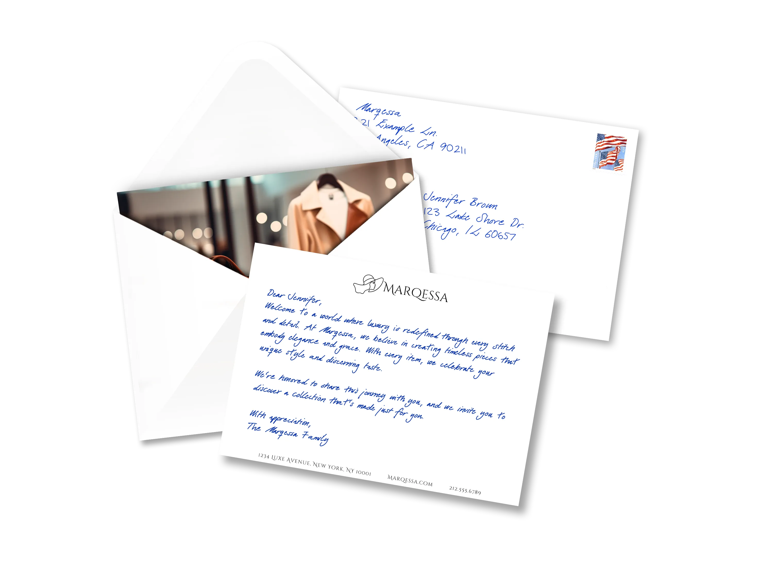Luxury Handwritten Card and Envelope