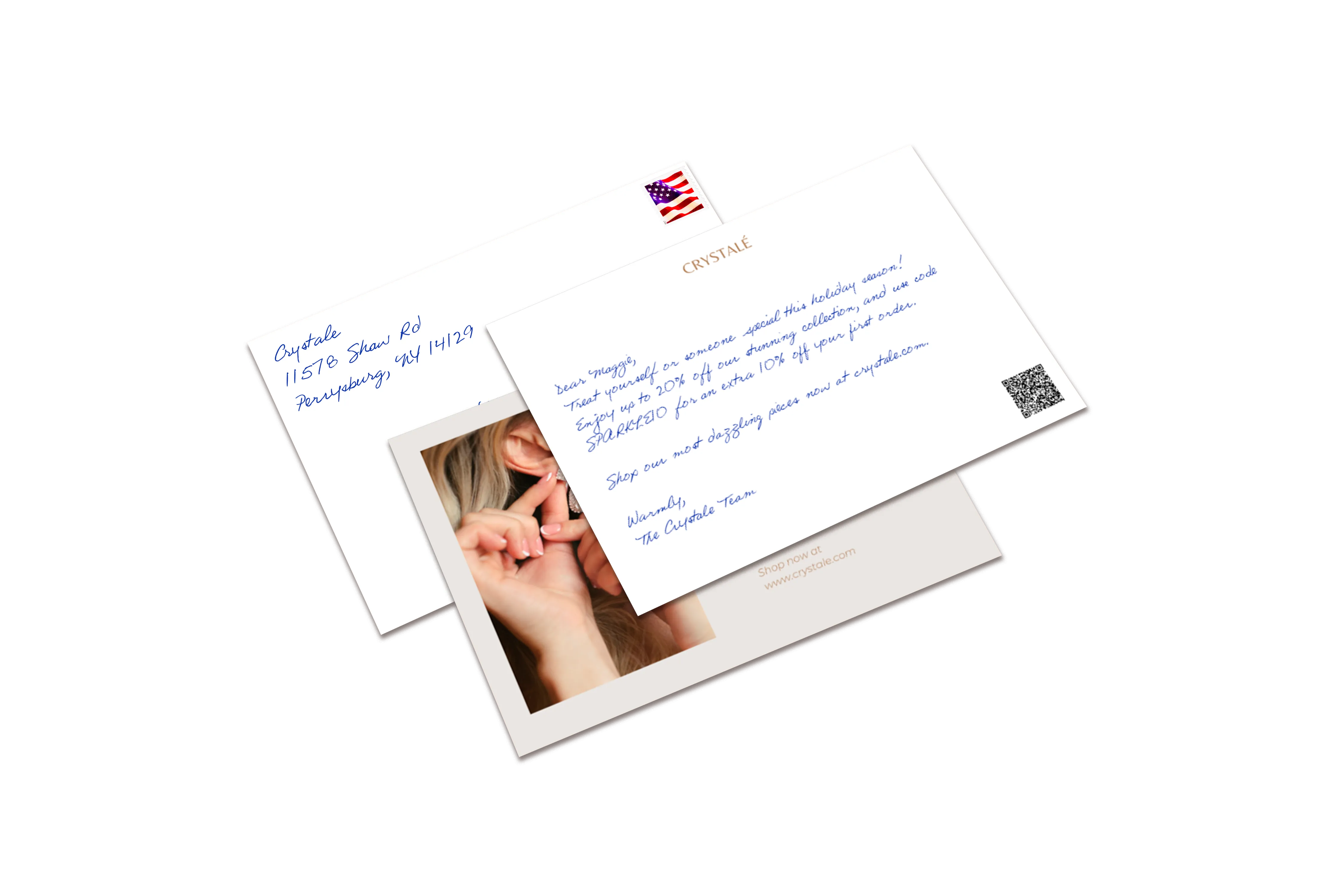 Crystale Handwritten Card and Envelope