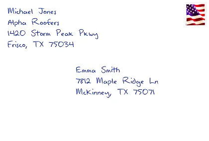 An example of a 4x6 printed postcard.