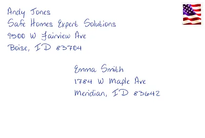 An example of a 4x6 printed postcard.