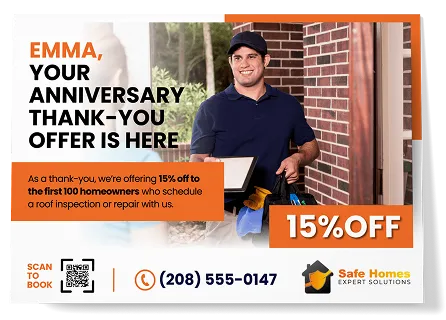 An example of a 4x6 printed postcard.