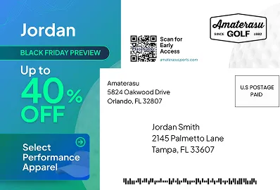 An example of a 4x6 printed postcard.