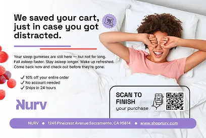 An example of a 4x6 printed postcard.