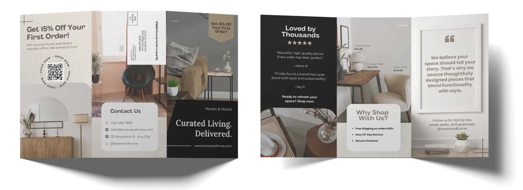 An example of a 4x6 printed postcard.