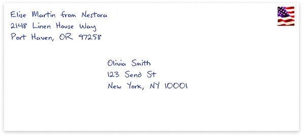 An example of a 4x6 printed postcard.