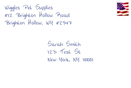 An example of a 4x6 printed postcard.