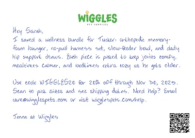 An example of a 4x6 printed postcard.