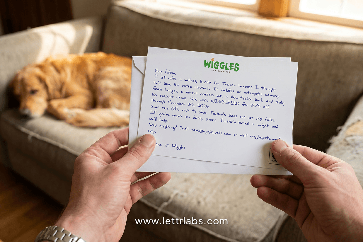 Pet Brand Handwritten Card
