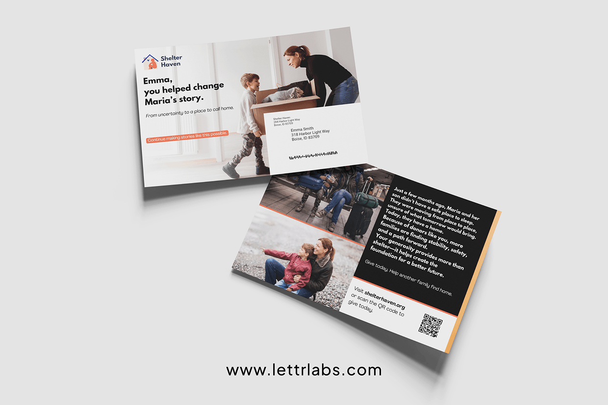 Nonprofit Donation Postcard