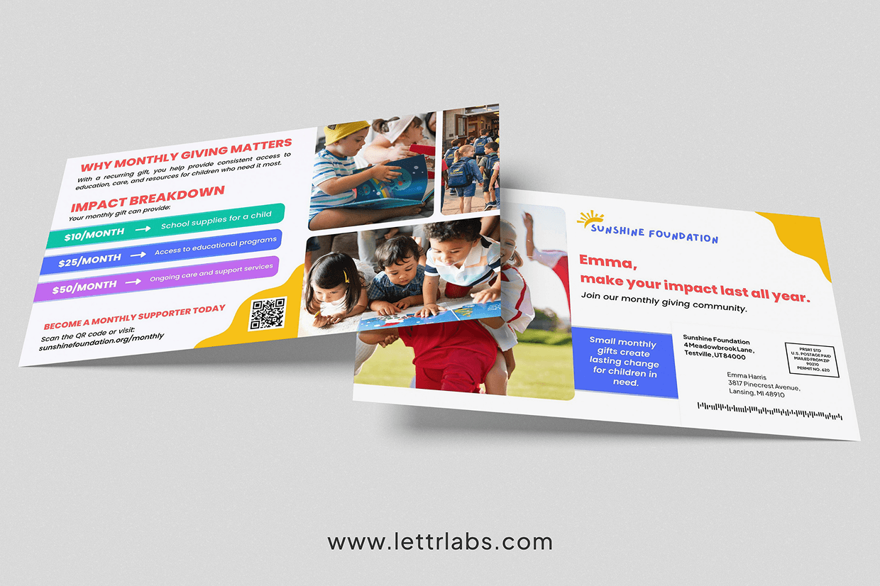 Monthly Giving Postcard