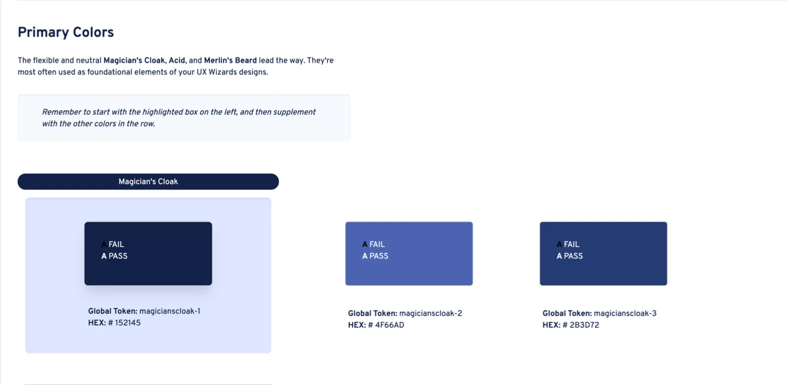 A minimal UI shows color swatches with Global Tokens and Hex #s. 