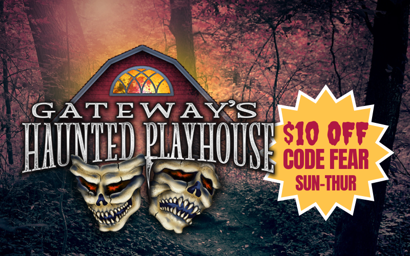 DISCOUNT FOR SUFFOLK AME MEMBERS AT GATEWAY'S HAUNTED PLAYHOUSE!