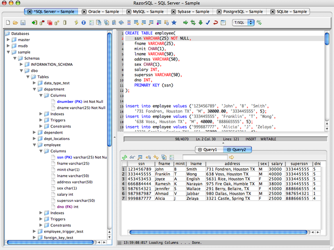 Razor SQL DB Client