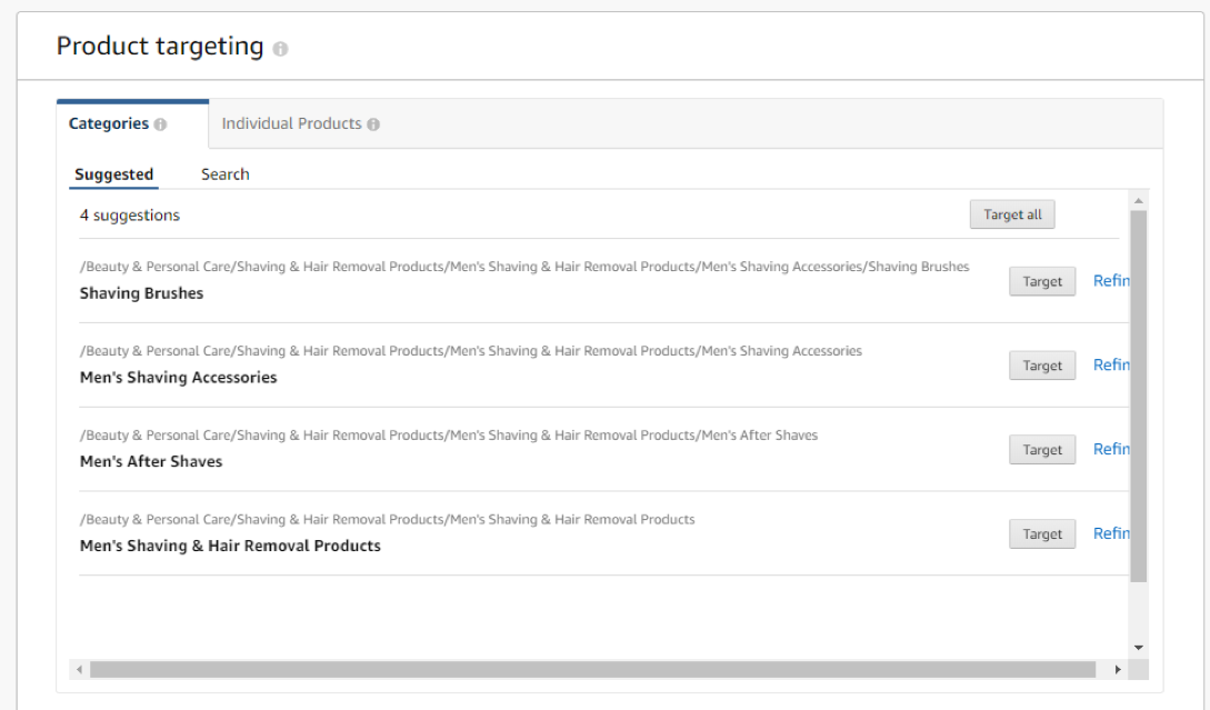 product targeting on amazon
