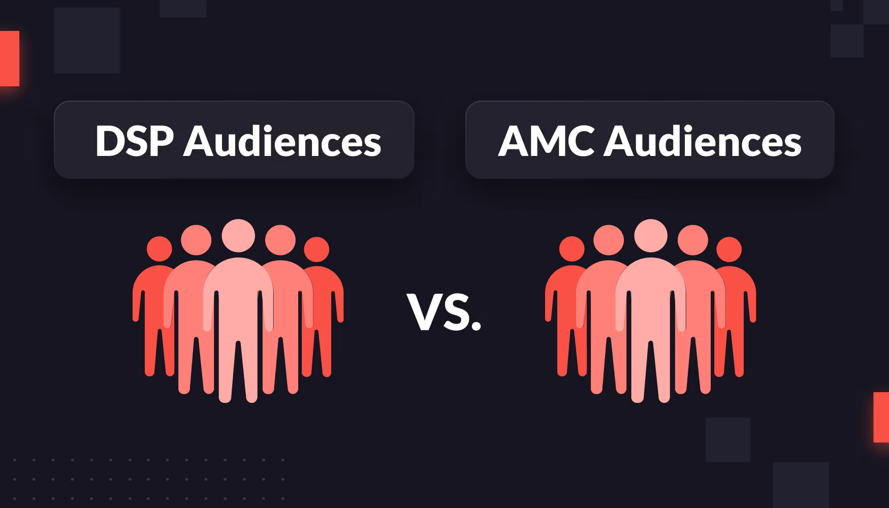 比較: Amazon DSP と AMC オーディエンス