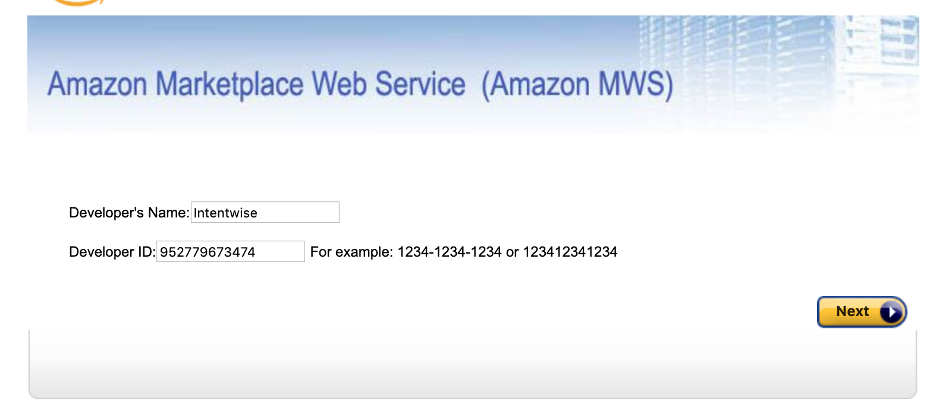 Intentwise MWS developer access