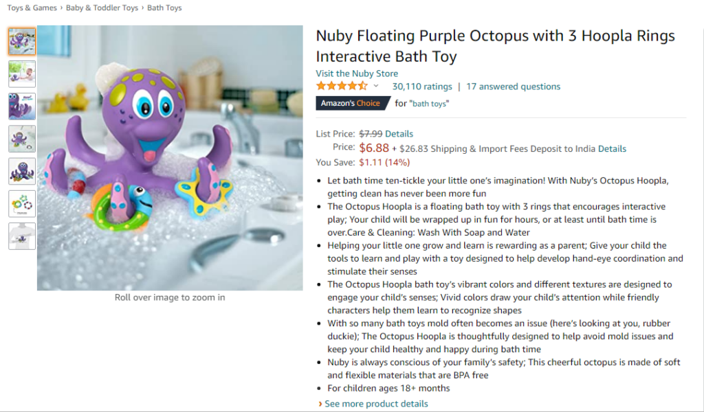 Amazon listing optimization example 1