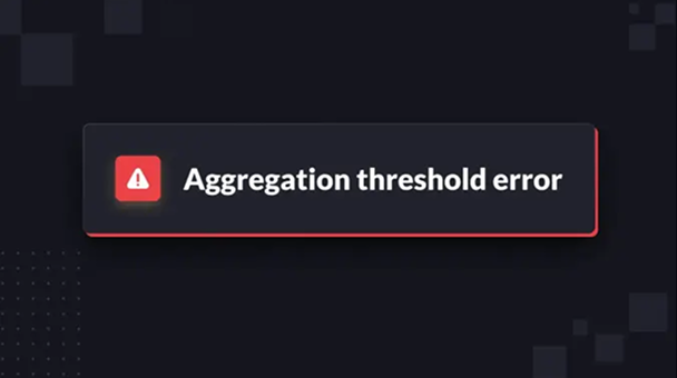 Amazon data aggregation threshold error