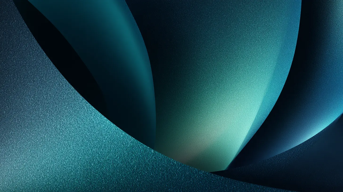 a green blue abstract shape