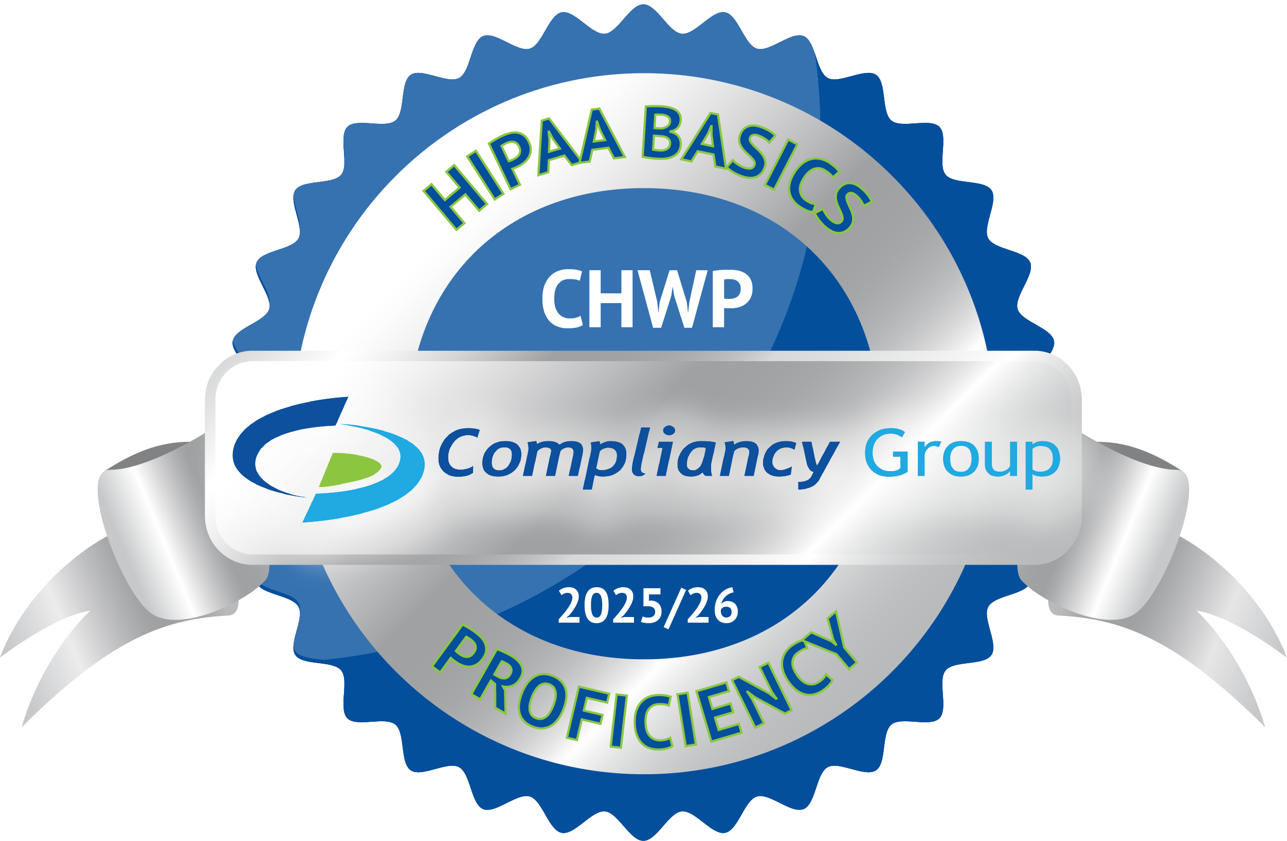 Badge showing HIPAA training of The Potty School by the Compliancy Group