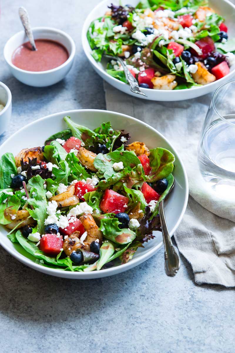 Watermelon Shrimp Summer Salad
