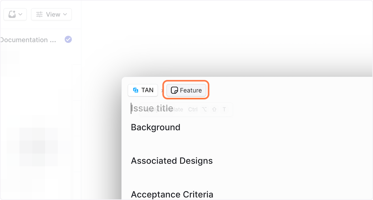 Click on Feature