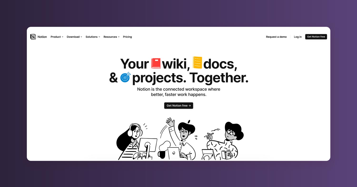 A screenshot of Notion’s platform.