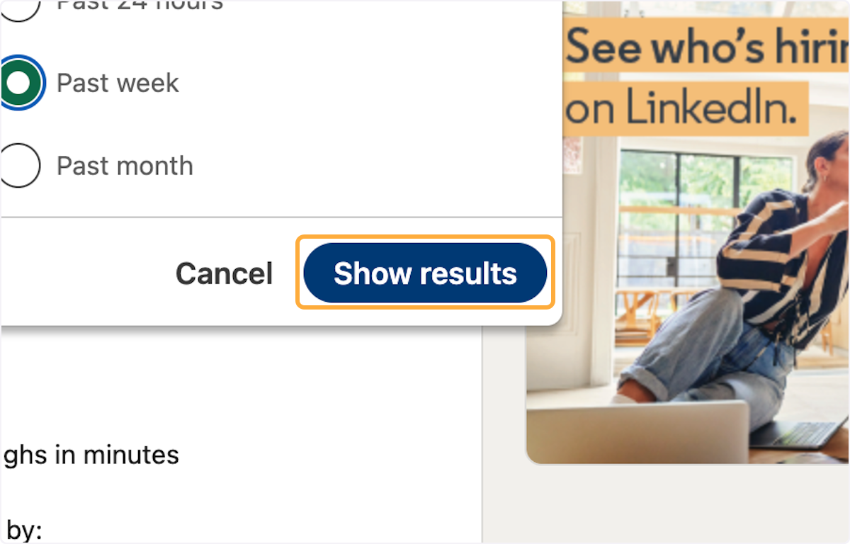 Click on Show results