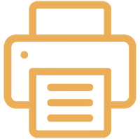 A simple illustration of a desk with a laptop, papers, and a coffee cup, representing a private office space. The layout is minimalist, highlighting the workspace essentials in a neutral color scheme.