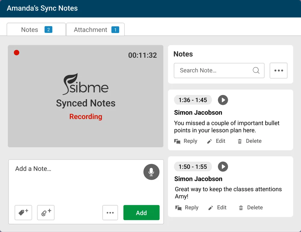 Video feedback app screenshot on web