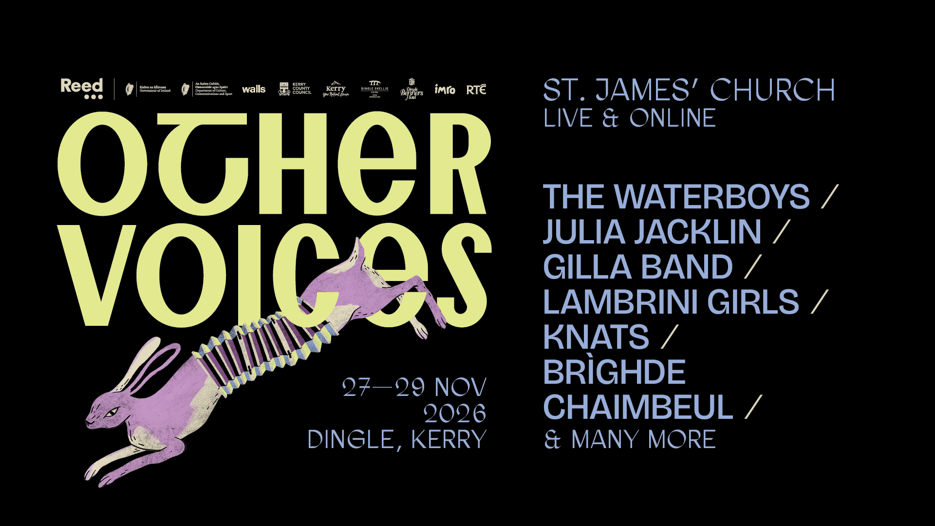 Other Voices Dingle 2026: 25 Bliain Ag Fás