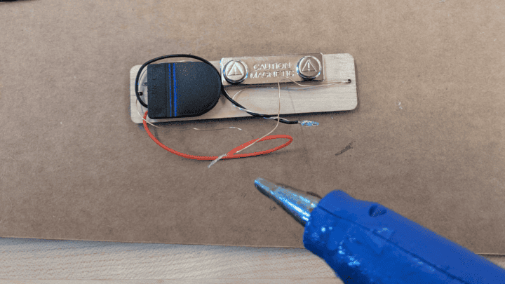 Gluing the other electronics to the plate