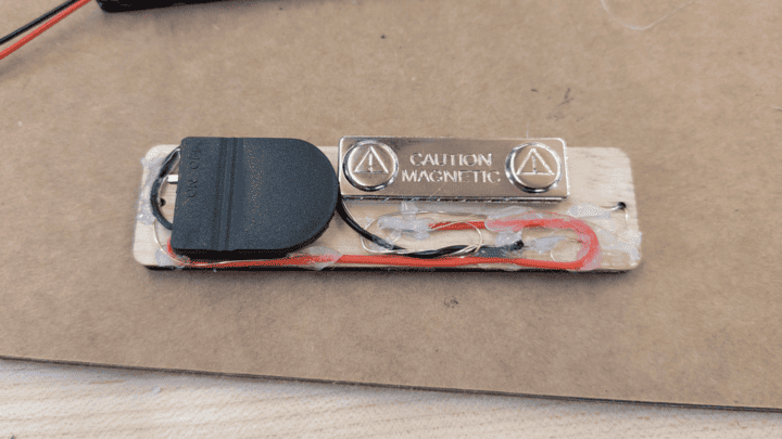 Glue the wires down to the back of the plywood