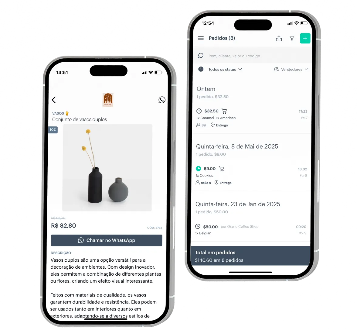 Pedidos online no WhatsApp