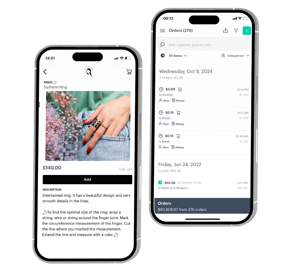 online orders on WhatsApp
