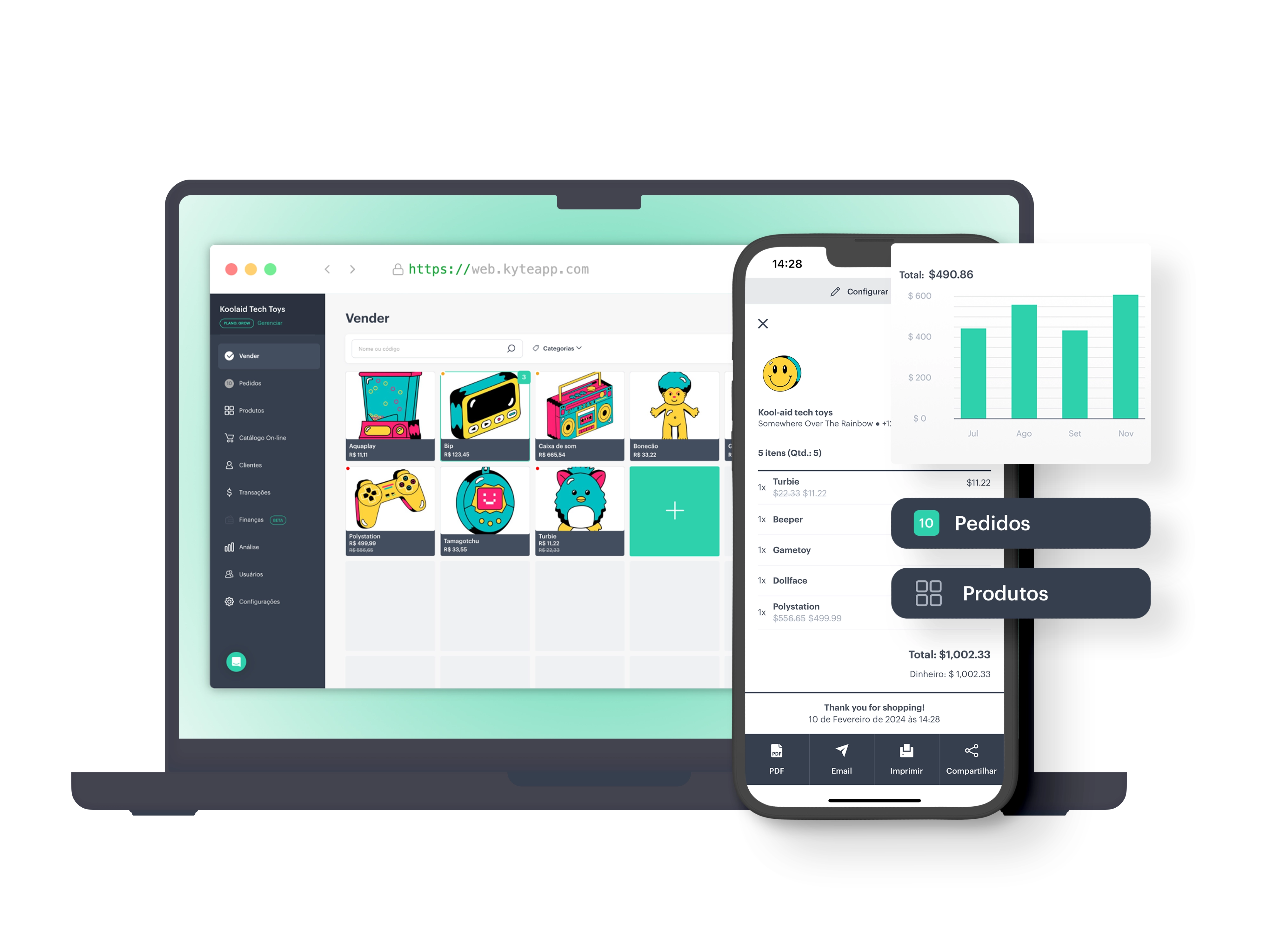 Dashboard mockup