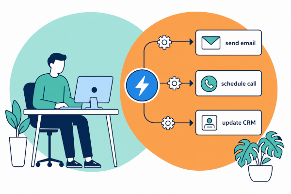 Automate key tasks such as emails, calls and CRM updates