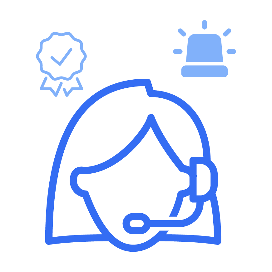 Noonlight agent with siren and badge