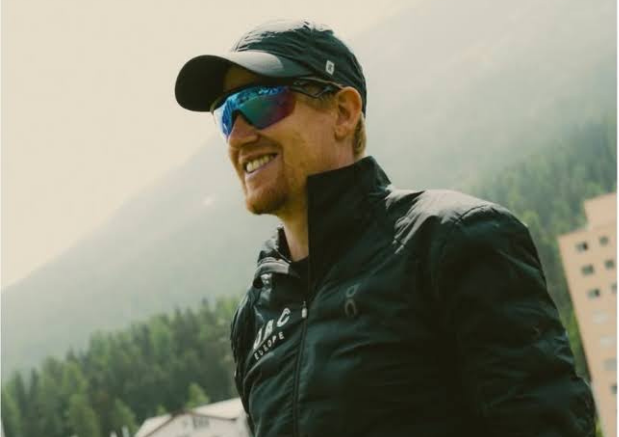 Thomas Dreissigacker coaching runners on Swiss Alps trails during Camp Moritz high-altitude camp