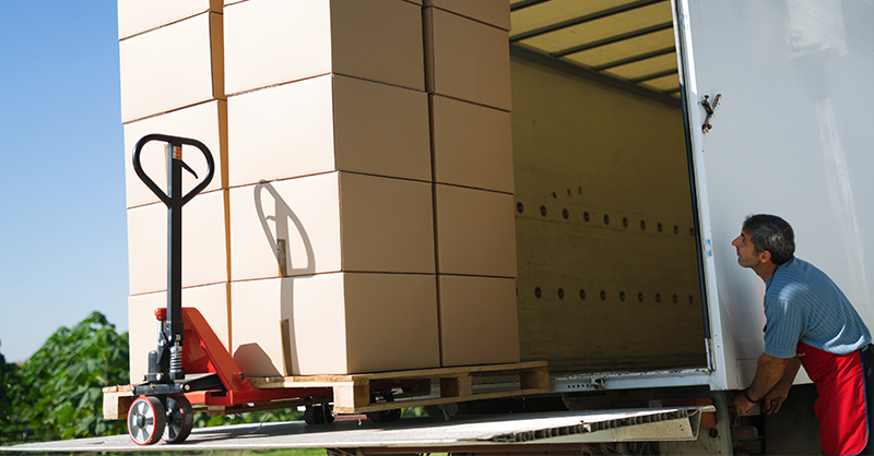 Cargo being loaded for shipping