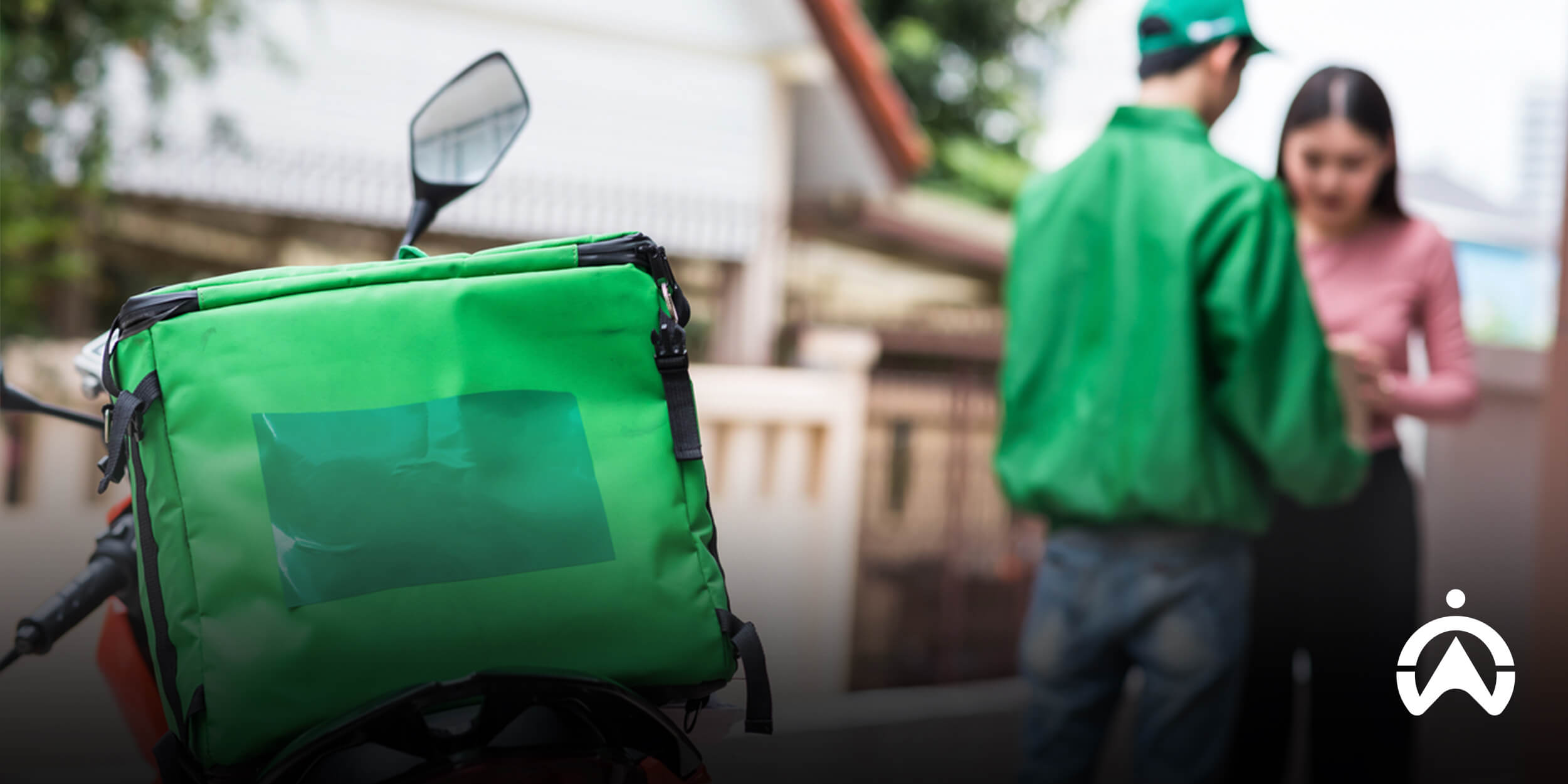 motorbike driver ensuring timely deliveries with Cartrack route optimisation software