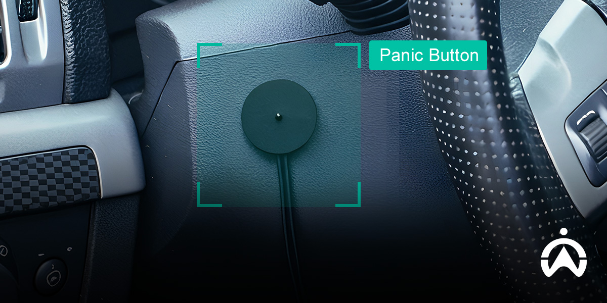 Cartrack panic button inside emergency services vehicle