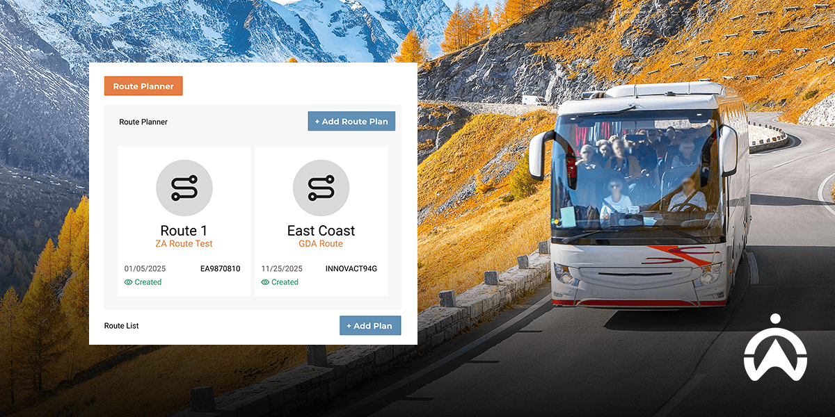 Real-time bus Cartrack fleet tracking dashboard showing bus locations and performance metrics.