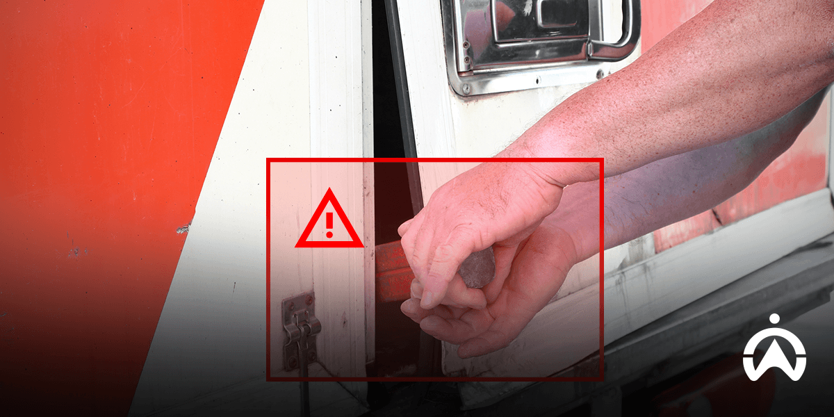 Close-up of vehicle door security latch being locked, showing how fleet operators in South Africa protect vehicles against theft and hijacking using telematics and safety controls