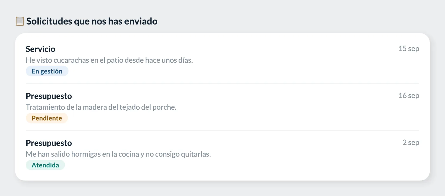 Lo que nos pides, a la vista