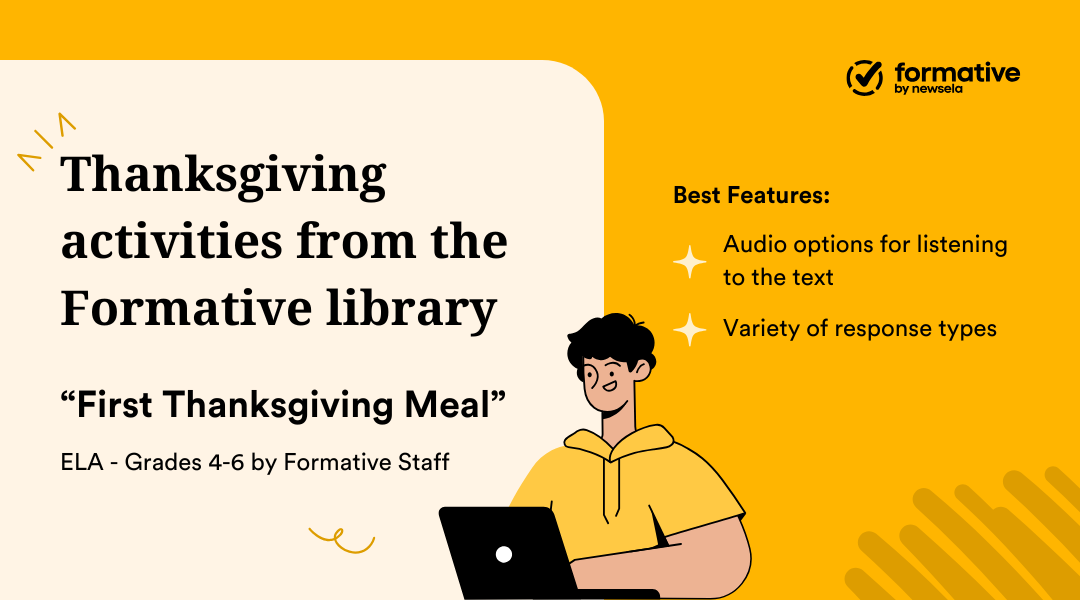 Middle School Thanksgiving Comprehension Activity