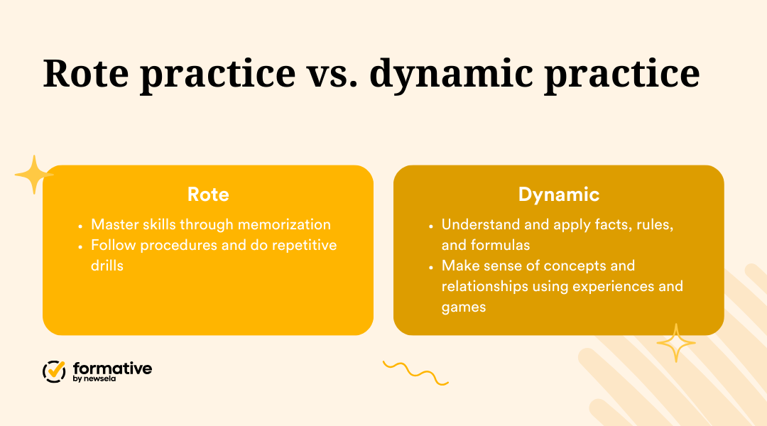 Rote practice vs. dynamic practice